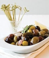 Warmed Olives with Rosemary and Lemon